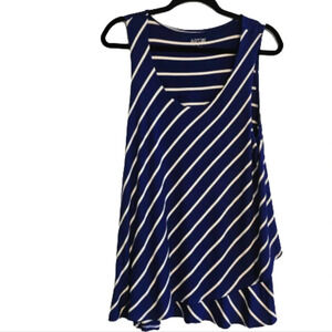 Apt.9 Royal Blue and White Striped Tank Top. NWOT